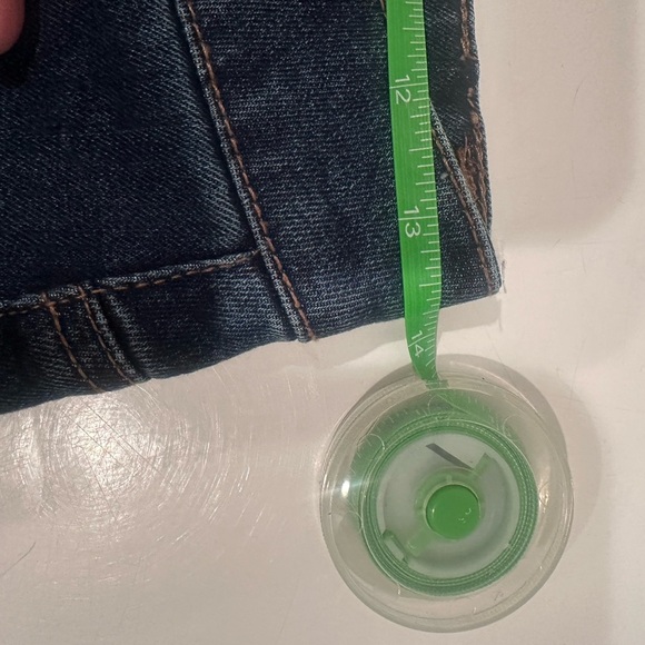 Rachel Zoe Dark Blue Denim Skirt With Front Split and Raw Hem Casual Boho Sz 8 - Picture 5 of 6